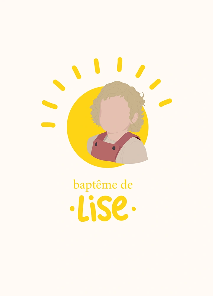 Faire-part de Baptême - Recto Faire-part de Baptême - Recto