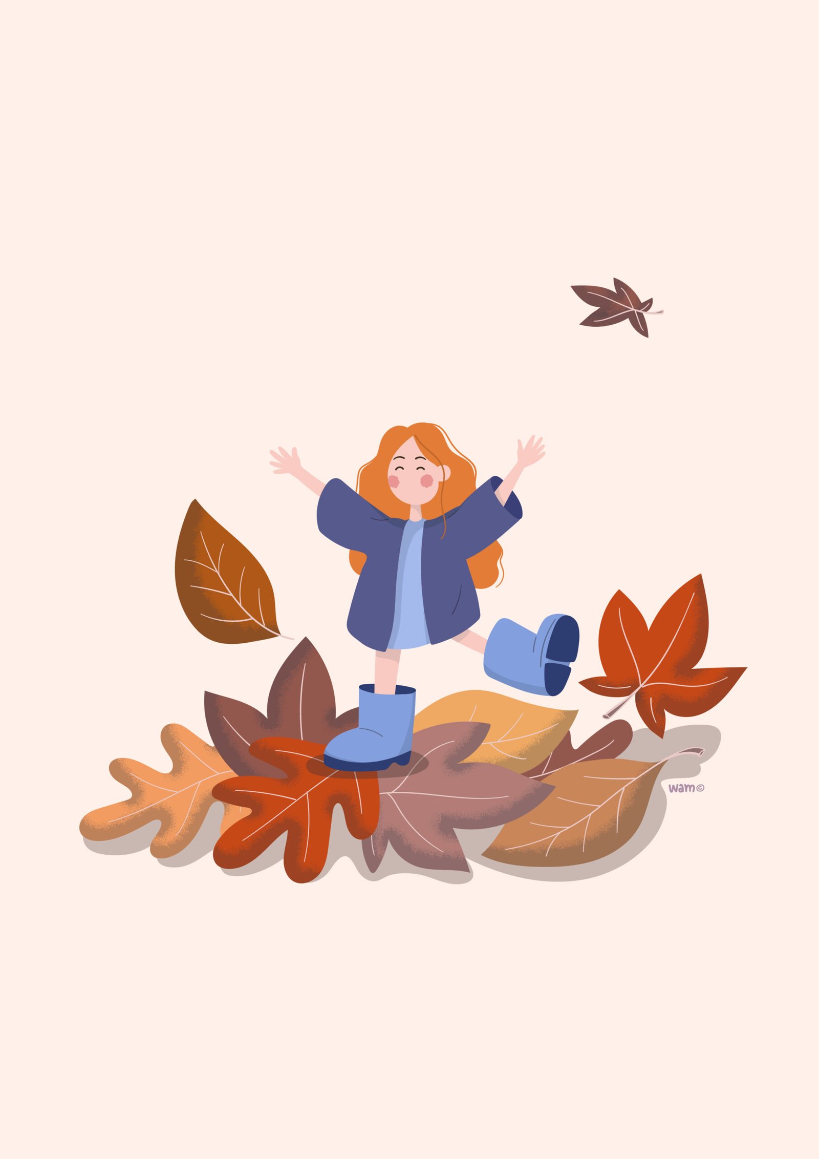 saut dans les feuilles entre mes cœurs